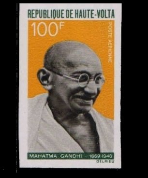 UPPER VOLTA 1968- Mahatma Gandhi, Imperf Stamp, 1 Value, MNH, S.G. 252