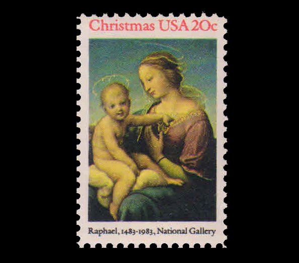 UNITED STATES OF AMERICA 1983 - Christmas, Madonna and Child, Painting Raphael, 1 Value, MNH, S.G. 2056