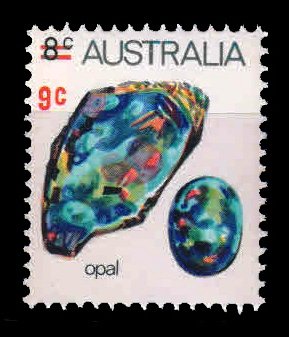 AUSTRALIA 1974 - Open Gem Stone, Surcharged Issue, 1 Value Stamp, MNH, S.G. 579