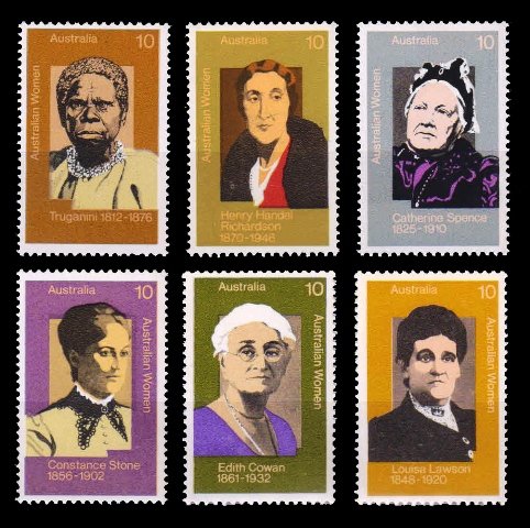 AUSTRALIA 1975 - Famous Australians Women, Set of 6 Stamps, MNH, S.G. 602-607