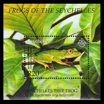 SEYCHELLES 2003 - Seychelles Tree Frog, Endangered Species, Souvenir Sheet, MNH, S.G. MS 921