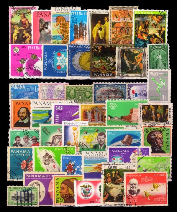 PANAMA - 62 Different Large Stamps