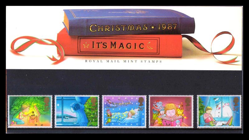 GREAT BRITAIN 1987 - Christmas, Set of 5 Stamps, MNH, Presentation Pack