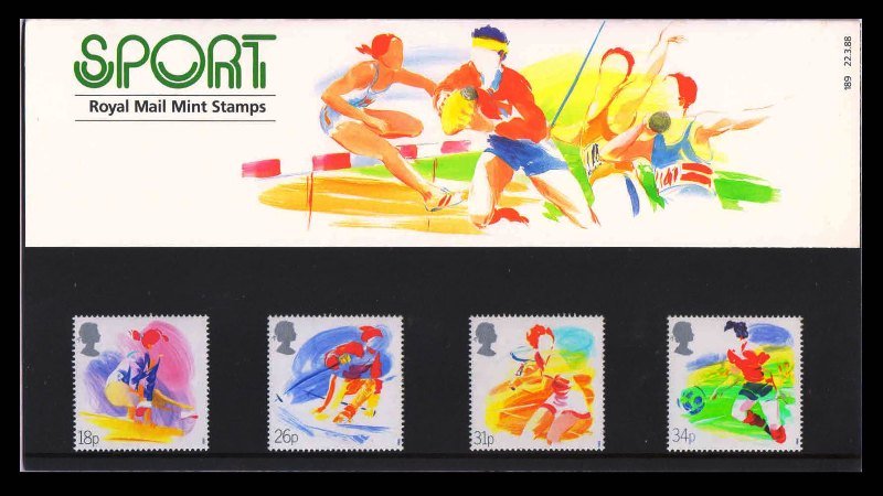 GREAT BRITAIN 1988 - Sports Organisations, Set of 4 Stamps, MNH, Presentation Pack