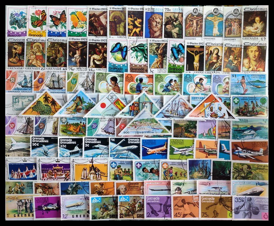 GRENADA GRENADINES - 300 Different Stamps, All Complete Sets, Used