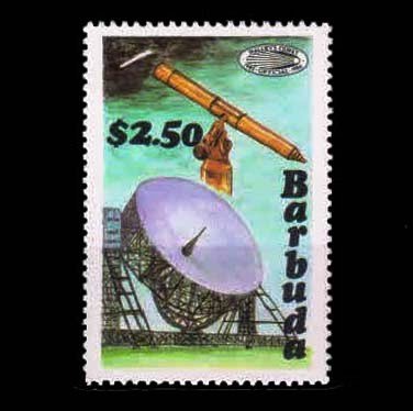 BARBUDA 1986 - Halleys Comet-Early Telescope and Dish Aerial, 1 Value, MNH, S.G. 866