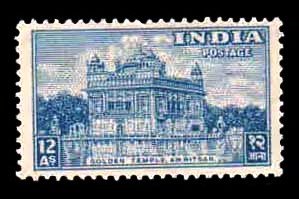 INDIA 1949 - Golden Temple, Amritsar-Sikhism, Archaeological Series, 1 Value Stamp, Mint Hinged, White Gum, S.G. 318