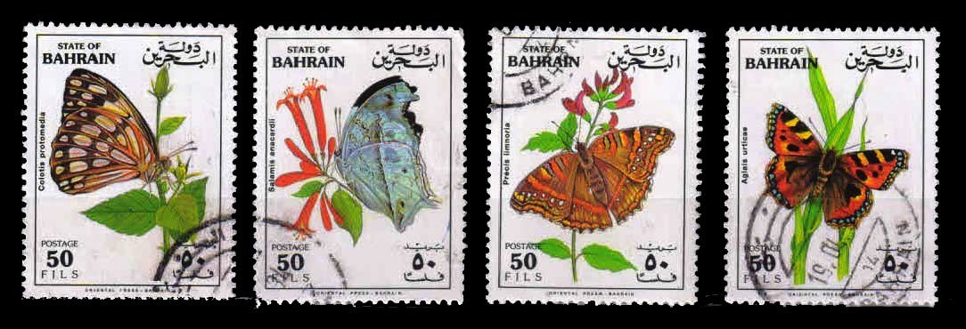BAHRAIN 1994 - Butterflies, 4 Different Used Stamps, S.G. 501-504