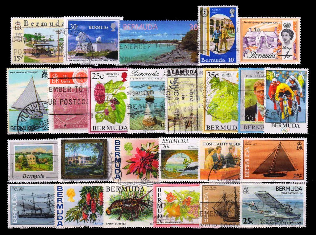 BERMUDA - 25 Different Large, Thematic Stamps