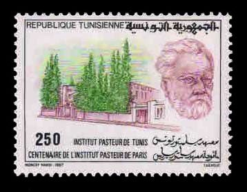 TUNISIA 1987 - Centenary of Pasteur Institute, Adrien Loir (1st Director), 1 Value Stamp, MNH, S.G. 1136