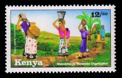 KENYA 1994 - Women Carrying Water, Wanawake Organisation, 1 Value Stamp, MNH, S.G. 619