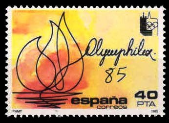 SPAIN 1985 - Olymphilex 85, International Olympic Stamp Exhibition, 1 Value Stamp, MNH, S.G. 2795