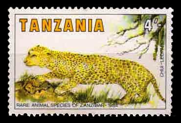 TANZANIA 1985 - Leopard, Big Cat, Rare Animal, 1 Value Stamp, MNH