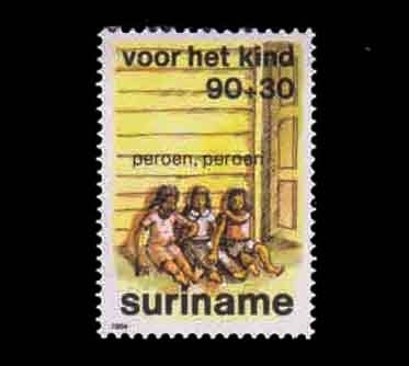 SURINAME 1984 - Peroen, Peroen Game, Child Welfare, 1 Value Stamp, MNH, S.G. 1212, Cat. £ 4.75
