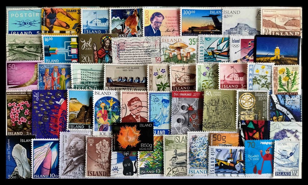 ICELAND - 50 Different Stamps, Fine Used, Mostly Thematic Stamps