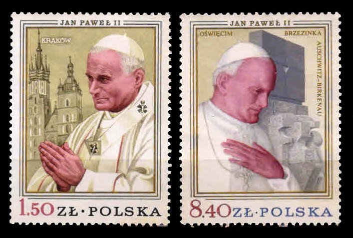 Poland 1979 - Visit Of Pope John Paul II, Set of 2 Stamps, MNH, S.G.2616-1617
