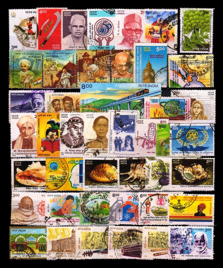 INDIA YEAR UNIT 1998 - 44 Different Used Stamps (Total Issued 67 Stamps)