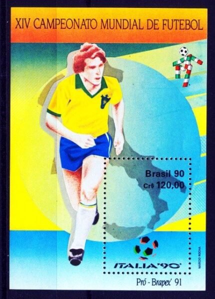 Brazil 1990, World Cup Football Championship, Italy, S.G.MS2427, MNH Cat £ 9-