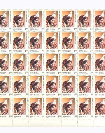 INDIA -30-12-80 Brides of Bangal, 1Re, Sheet of 35