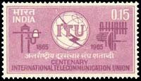 India -17-5-1965, I.T.U Emblem & Symbols S.G. 500