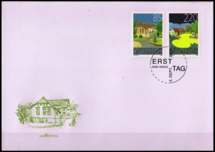 LIECHTENSTEIN 2005-First Day Cover-Set of 2-Preservation of Historical Environment-First Day Cover with special postmark-S.G. 1386-1387