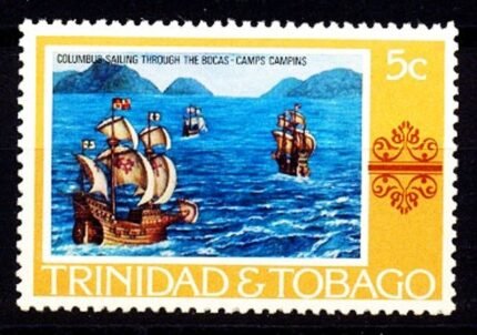 Trindad and Tobogo 1976, Columbus Sailing Through the Bocas, S.G. 479, 1 Value, MNH