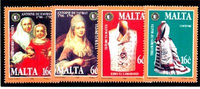 MALTA 1998, Costumes & Paintings, Set of 4, S.G. No 1066-69