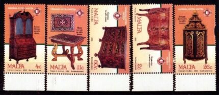 Malta 2002-Antique Furniture, S.G. 1247-1251, Set of 5, MNH