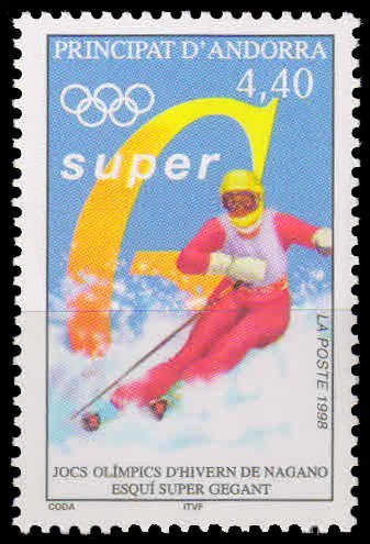 ANDORRA 1998-Winter Olympic Games, Nagana, Japan, 1 Value, MNH-S.G. F 536