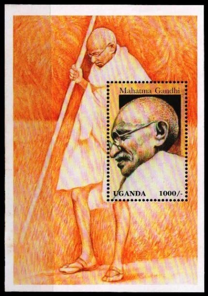 Uganda 1997 - Mahatma Gandhi, 1 Value Sheet, MNH