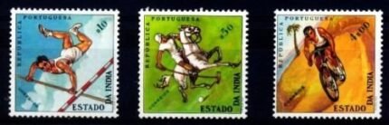 Goa Portuguese India 1962- Sports, Unissued Set Of 3 Stamps-Cycle, Horse