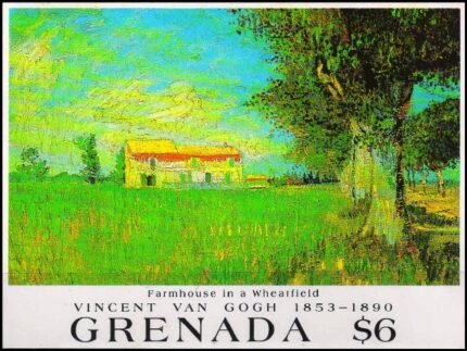 GRENADA 1991-Painting-Farm House in a Wheat Field-S.G. MS 2252b-MNH