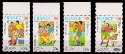 LAOS1996, World Cup Football, France, Set of 4, MNH, S.G. 1502-1505