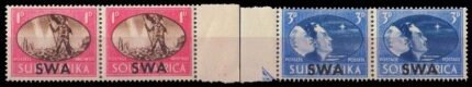SOUTH WEST AFRICA 1945-Victory, Bilingual Pairs-Set of 2 Pairs, MNH, S.G. 131-133
