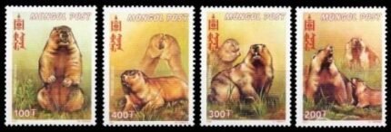 MONGOLIA 2000-Marmots-Animal-Fauna-Set of 4-MNH S.G. 2896-2899