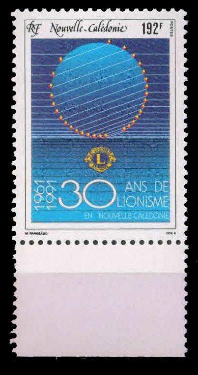 New Caledonia 1991, Lions International, Emblem, 1 Value, MNH, S.G. 924