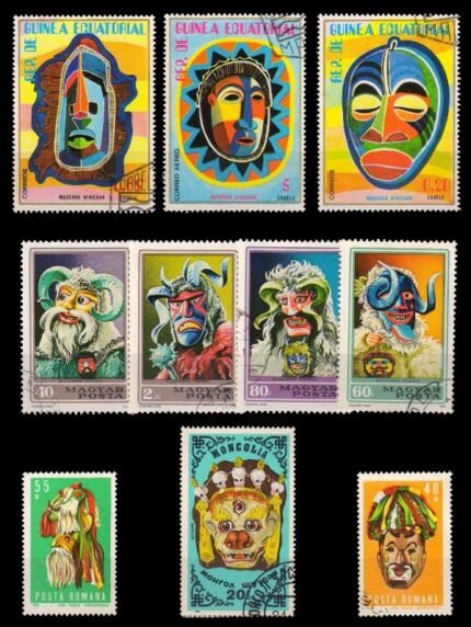 Masks 10 Different Stamps