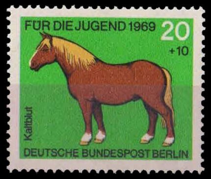 West Berlin 1969-Kaltblut, Horse, 1 Value, MNH, Child Welfare, S.G. B 329
