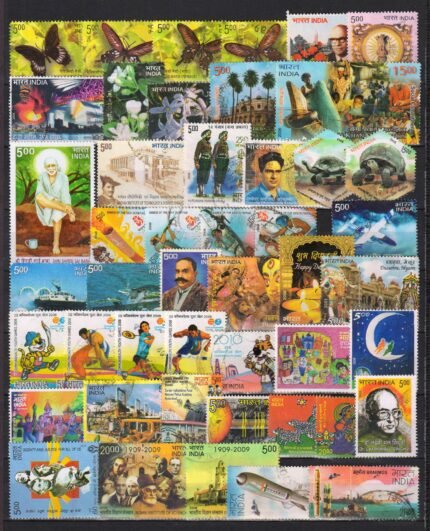INDIA YEAR PACK 2008 - 47 Different Stamps (Total Issued 79 Stamps)-Used
