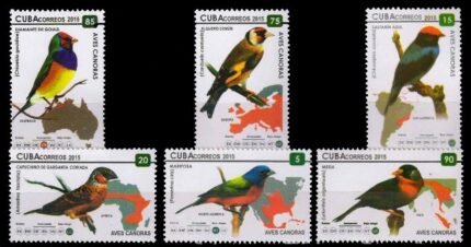CUBA 2015-Birds, Set of 6, MNH
