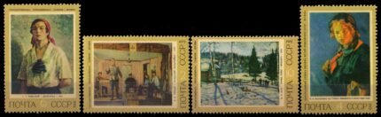 RUSSIA 1972-History of Russian Paintings, Set of 4, Mint, S.G. 4123-4126