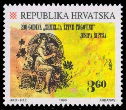 CROTIA 1996-Fronti Spices, Bicent. of "The Principles of Corn Trade", 1 Value, MNH, S.G. 480