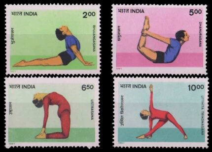 INDIA 1991,Yogasana, Yoga Exercises, Set of 4-MNH- Fine Condition, S.G.1488-1491, Phila No. 1320-1323, Mint Never Hinged