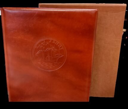 PRINZ Leather Binder (For Prinz Coin Sheets) with Slipcase, Made in Germany, Size 235 x 268 mm