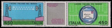 ITALY 1982-Radio Communication Across Red sea, Automatic Letter Sorting Italian Works, Set of 2, MNH, S.G. 1758-59