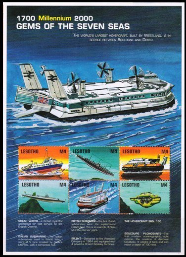 LESOTHO 1999-Maritime Developments-Ships-Sheet of 6-MNH-S.G. 1666-1671