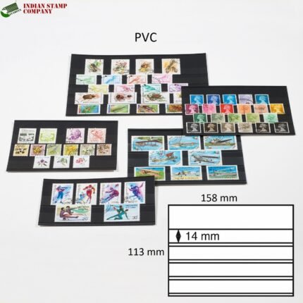LIGHTHOUSE (PVC) Stamp Stockcards, 4 Strips, Size: 158 x 113 mm, With Protective Flap, Made in Germany