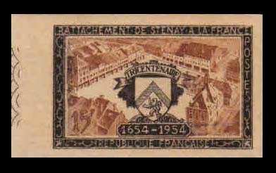 FRANCE 1954 - Stenay, Tercent of Return to France. 1 Value Imperf & MNH Stamp. S.G. 1214
