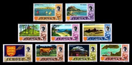 JERSEY 1969 - Light House, Castle, English Channel, Bay Thematic Stamps. Set of 9 MNH. S.G. 15-23