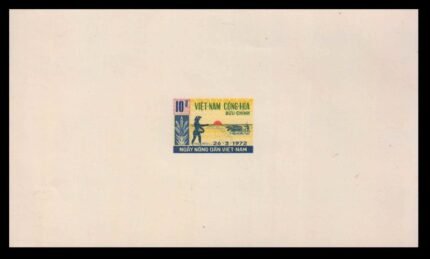 SOUTH VIETNAM 1972 - Agriculture, Sowing Rice, Imperf Deluxe Card, MNH, S.G. 5406